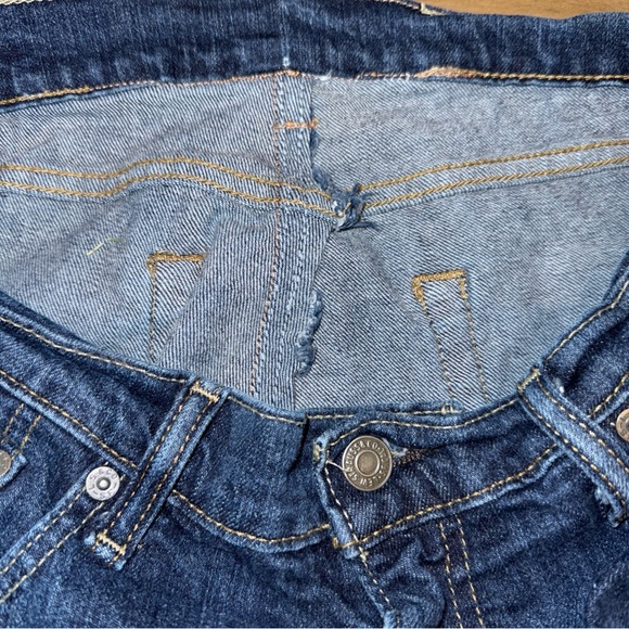 Mens Levis 505 36x34 Blue Jeans Straight Mid Rise Dark Wash - Picture 10 of 10